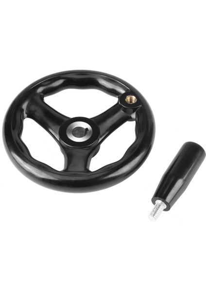 1 Adet 12*125MM Siyah Yuvarlak 3 Kollu El Çarkı Torna Freze Makinesi Için (Yurt Dışından)