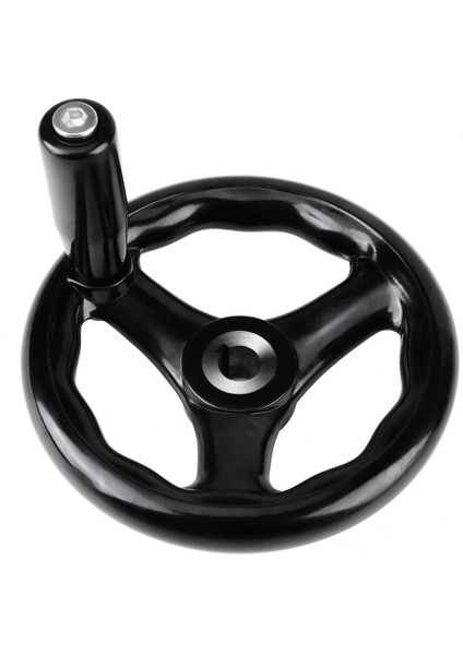 1 Adet 12*125MM Siyah Yuvarlak 3 Kollu El Çarkı Torna Freze Makinesi Için (Yurt Dışından)