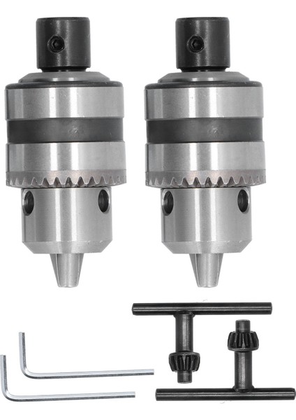 2 Takım Ağır Hizmet Matkap Mandren 3 Pençe Alüminyum Alaşımlı Anahtar Anahtarı Dönüştürücü Aletler 1/2in 1.5‑10MM (Yurt Dışından)