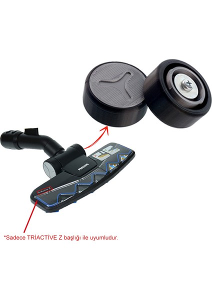 Süpürge Triactive Z Emici Başlık Tekerleği Philips ile Uyumlu modelleri