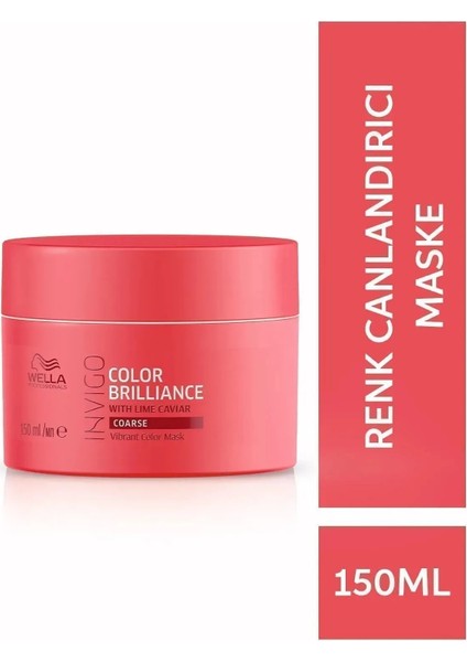 Wella Invigo Color Brilliance Boya İşlemi Görmüş Saçlar İçin Parlaklaştırıcı MASKE150 ml