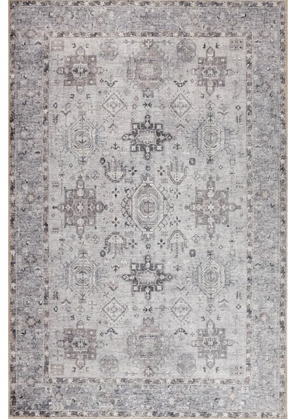 Stonart Eskitme Vintage Desenli Gri Otantik Yıkanabilir Şönil Halı Al 461 fiyatları