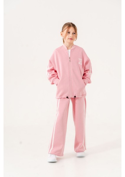 Kız Çocuk Çizgili Üç Iplik Eşofman Takımı 4712 modelleri