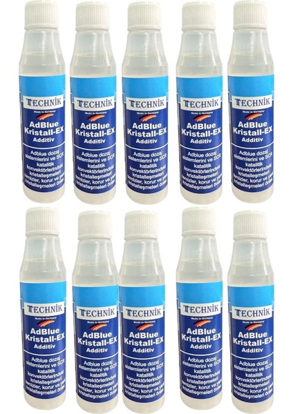 Technik Adblue Kristall-Ex Additiv Adblue Kristalleşme Engelleyici 10 Lu Paket