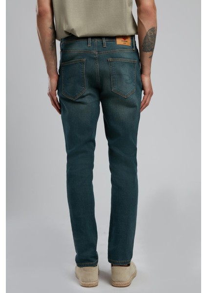 Jack Normal Bel Dar Kesim Dar Paça Yeşil Erkek Jean Pantolon modelleri