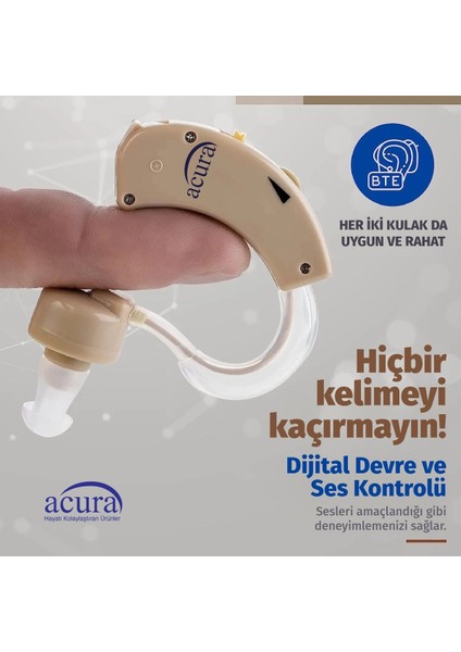 Ses Yükseltici Cihaz 50, Pil Hediyeli, Güçlü ve Temiz Ses İçin Uygun