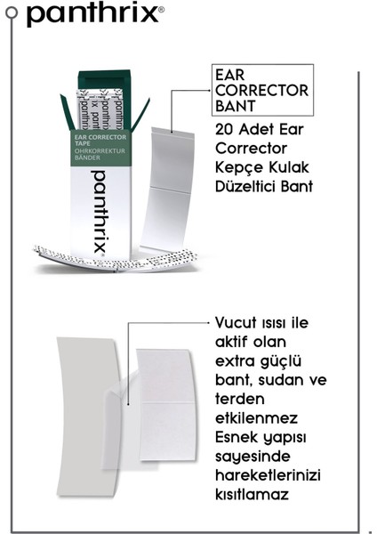 Kepçe Kulak Düzeltici Bant, Bpa Free, CE Sertifikalı, Rahat ve Kolay Kullanım modelleri