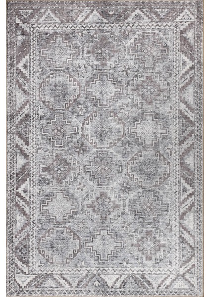 Stonart Eskitme Vintage Desenli Gri Otantik Yıkanabilir Şönil Halı Al 445 fiyatları