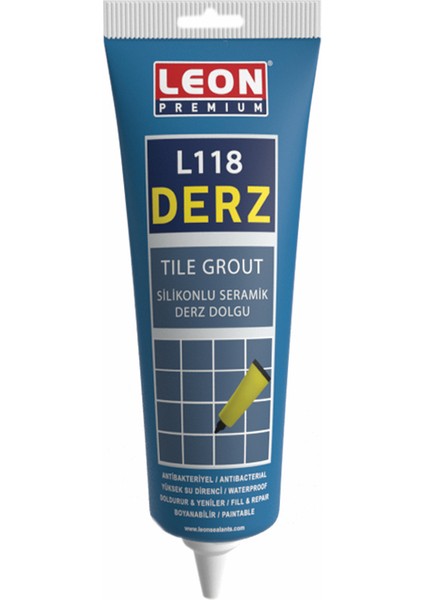 L118 Silikonlu Hazır Derz Dolgu Antibakteriyel 250 ml X2 Adet