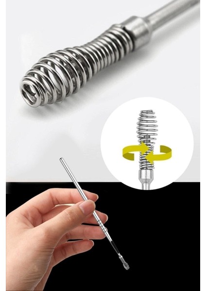 Paslanmaz Çelik Kulak Temizleyici ve Bakım Seti, 5 Parça, Sağlıklı ve Güvenli Kullanım modelleri