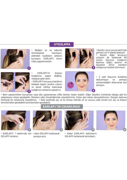 Yüksek Tutma Güçlü Kulak Bantı, Konfor ve Güvenli Kullanım indirimleri