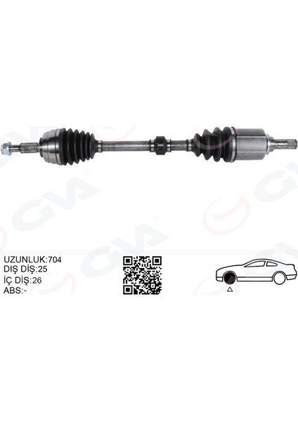 Komple Aks Sol Duster 10- 1.5dci 1.6 16V 704MM Dpmah