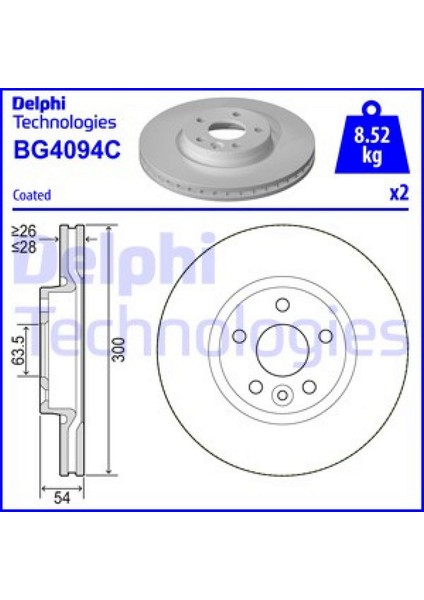 Fren Diski On Freelander 2 L359 R.r Evoque L538 Ford S-Max Galaxy 2 Volvo S80 S60 V60 V70 Dpmah