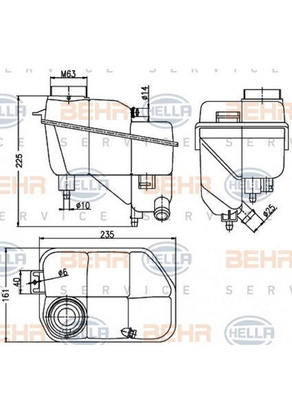 Radyator Yedek Su Deposu Mercedes C219 W211 S211 Dpmah