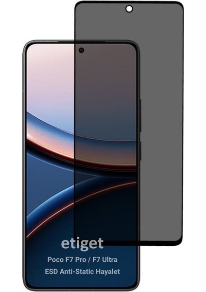 Xiaomi Poco F7 Pro / F7 Ultra 5G ”ESD ANTI-STATIC” Hayalet Cam Ekran Koruyucu