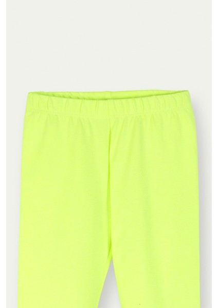 Beli Lastikli Esnek Yüksek Bel Basic Kız Çocuk Tayt