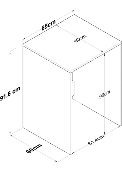 90X60X60 Çamaşır Makinesi Dolabı modelleri