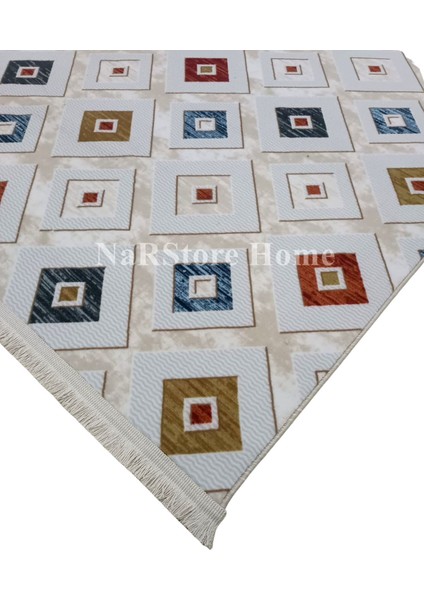 Renkli Multi Saçaklı Kaymaz Tabanlı Kesme Yıkanabilir Hali Yolluk indirimleri