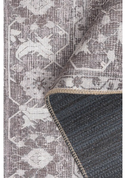 Stonart Eskitme Vintage Desenli Kahverengi Otantik Yıkanabilir Şönil Halı Al 454 indirimleri