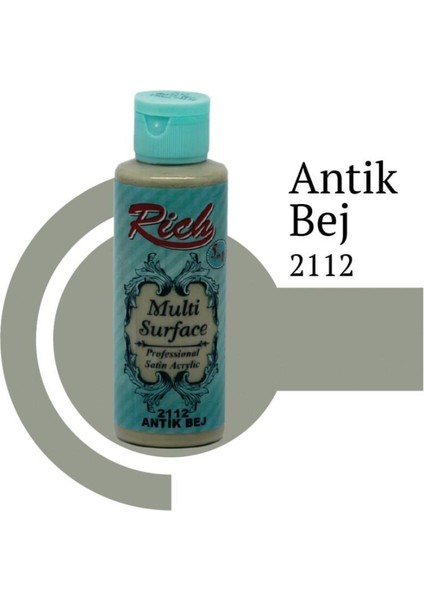 Rich Multi Surface 2112 Antik Bej Akrilik Boya 120 cc