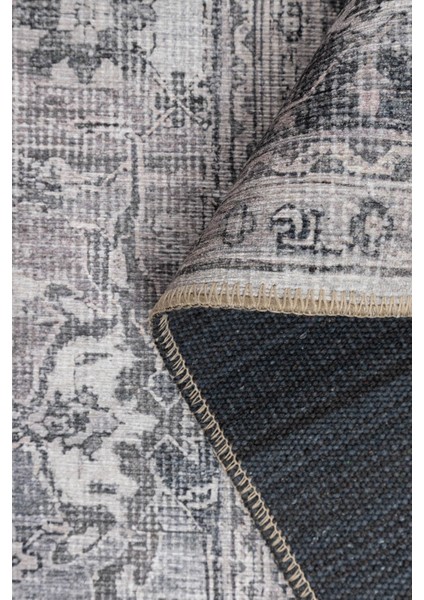 Stonart Eskitme Vintage Desenli Gri Otantik Yıkanabilir Şönil Halı Al 455 indirimleri