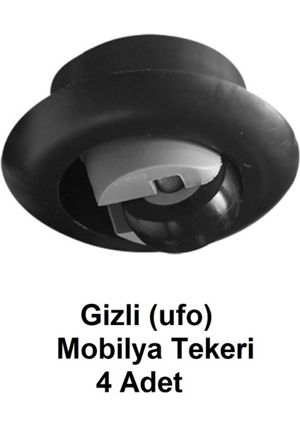 Gizli (Ufo) Mobilya Tekeri (4 Adet)