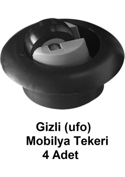 Gizli (Ufo) Mobilya Tekeri (4 Adet)