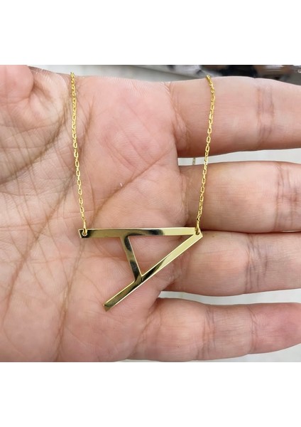 Altın Kaplama Gümüş Büyük Boy Harf Kolye fırsatları