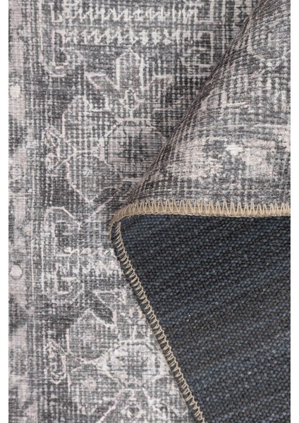 Stonart Eskitme Vintage Desenli Gri Otantik Yıkanabilir Şönil Halı Al 456 indirimleri