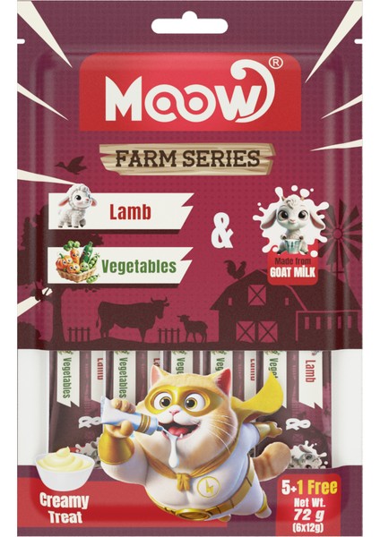 Kuzu Etli&sebzeli Keçi Sütlü 12GR x 6'lı Kedi Krema Ödülü