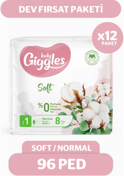 Lady Soft Hijyenik Ped Normal Dev Fırsat Paketi 96 Adet