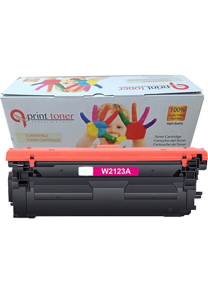 Qprint Toner Hp 212A W2123A Kırmızı Muadil Toner Çipsiz M554 M555 Mfp M578