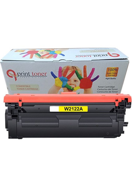 Qprint Toner Hp 212A W2122A Sarı Muadil Toner Çipsiz M554 M555 Mfp M578