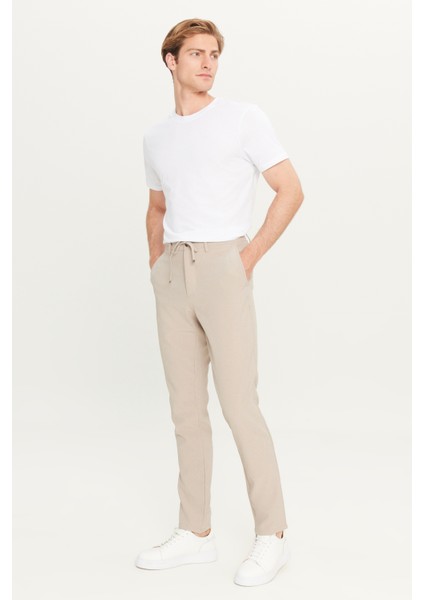 Slim Fit Dar Kesim Beli Bağlamalı Çizgili Yan Cepli Casual Jogger Pantolon fiyatları