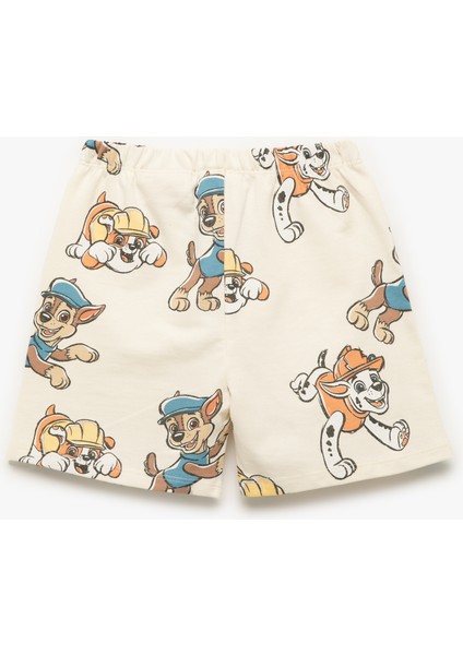 Lisanslı Beli Lastikli Paw Patrol Baskılı Pamuklu Şort fiyatları