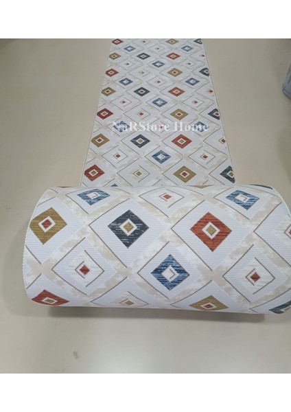 Renkli Multi Kaymaz Tabanlı Kesme Yıkanabilir Hali Yolluk