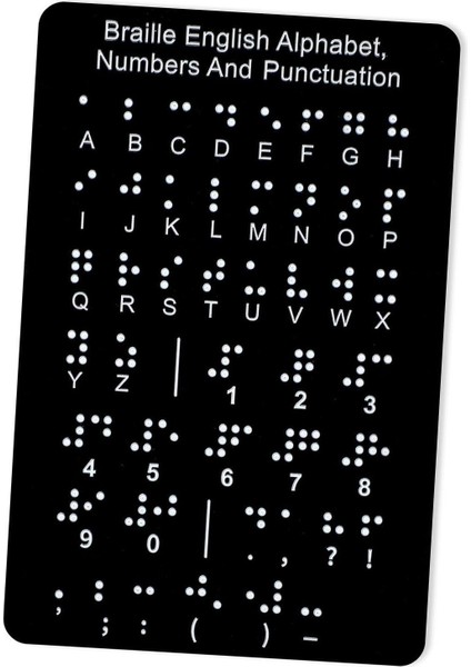 Braille Alfabe Tahtası Taşınabilir Kabartmalı Noktalar Çocuklar Öğrenciler Perdeler (Yurt Dışından) modelleri