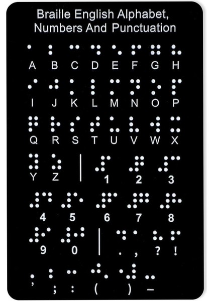 Braille Alfabe Tahtası Taşınabilir Kabartmalı Noktalar Çocuklar Öğrenciler Perdeler (Yurt Dışından) fırsatları