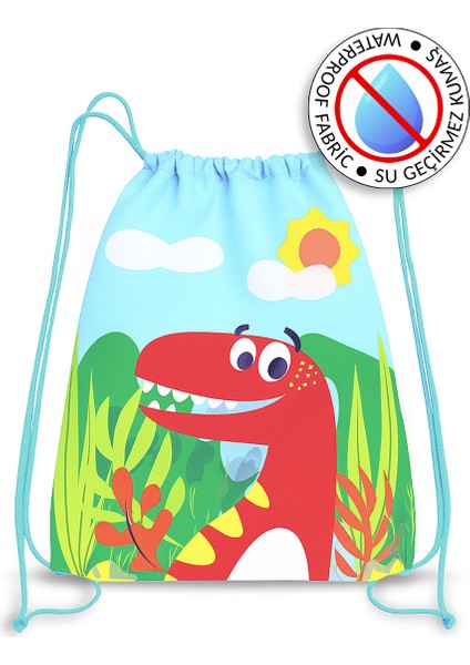 Dinazor Su Geçirmez Erkek Çocuk Ipli Sırt - Plaj Çantası