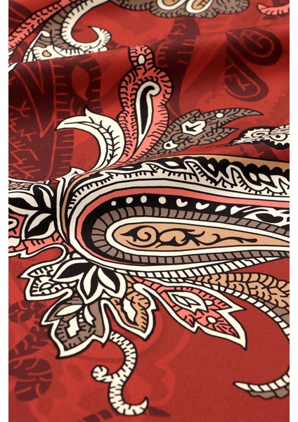 Bordo Şal Desen Twill Ipek Eşarp fiyatları