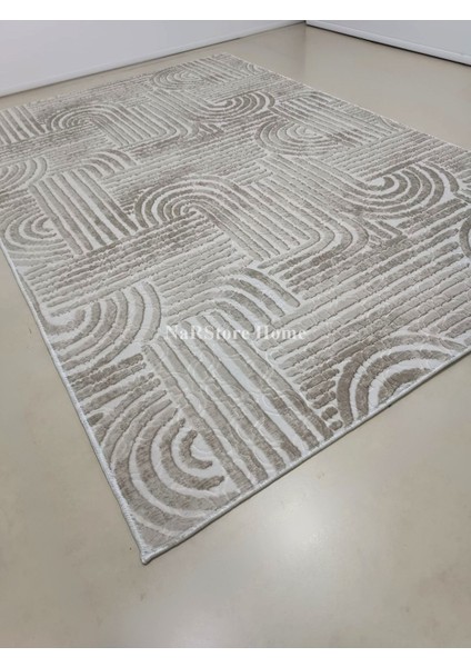 Elit Osso Krem Vizon Kabartmalı Kaymaz Taban Yıkanabilir Kesme Yolluk Halı indirimleri