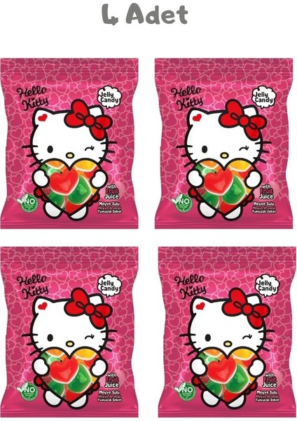 Kalp Meyve Aromalı Yumuşak Şeker 80 gr. 4 Adet