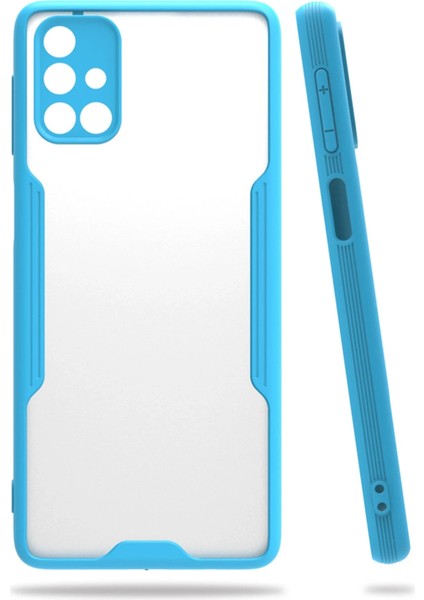 Samsung Galaxy M31S Kılıf Platin Silikon - Mavi Drstr