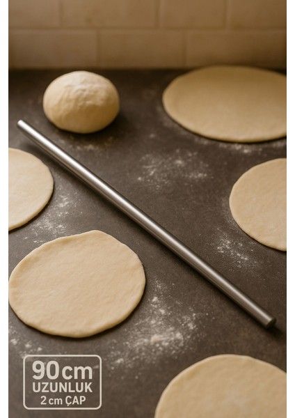 Alüminyum Paslanmaz Metal Masterchef Pratik 90 cm Hamur, Yufka Açıcı Oklava fiyatları