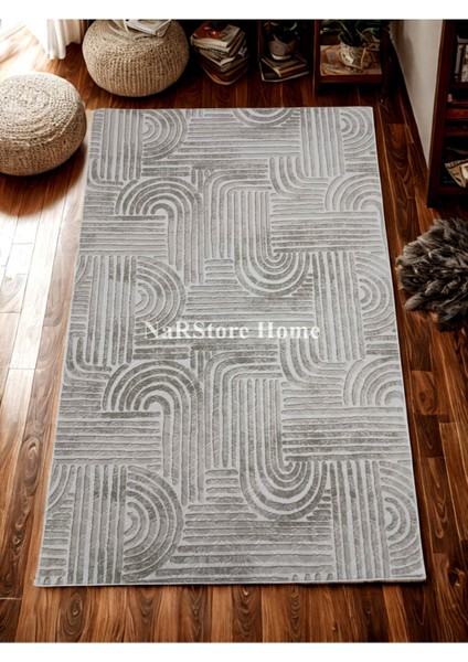 Elit Osso Krem Vizon Kabartmalı Kaymaz Taban Yıkanabilir Kesme Yolluk Halı fiyatları