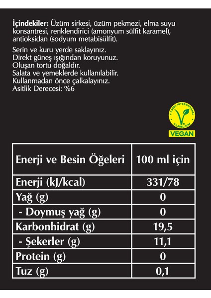 Balsamik Sirke Pet 1 lt x 12 Adet