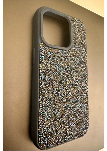 IPHONE 13 Lacivert Gri Taşlı Kılıf