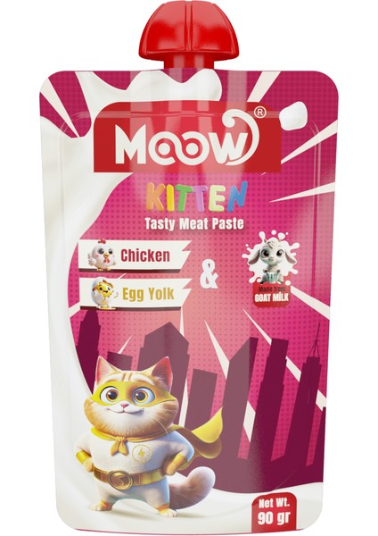 Taze Tavuklu&yumurta Sarılı Keçi Sütlü Yavru Kedi Et Ezmesi 90GR*12