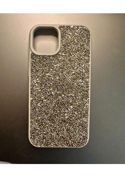 IPHONE 14 Gri Taşlı Kılıf