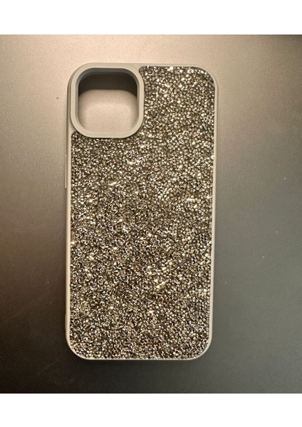 IPHONE 14 Gri Taşlı Kılıf